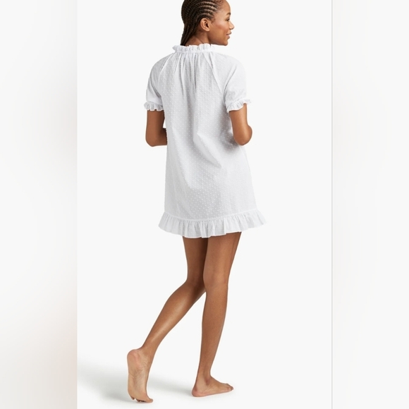 Hill House The Katherine Nap Dress In Sheer White Swiss Dot - Picture 3 of 9